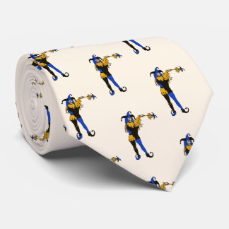 Blue Jester April Fool's Day Neck Tie