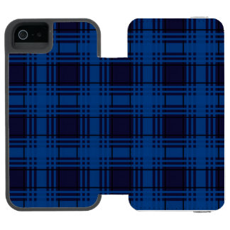 Blue Jewel Tartan iPhone SE/5/5s Wallet Case