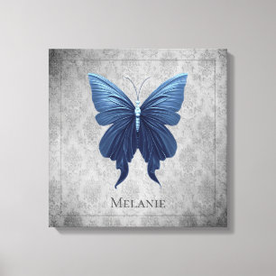 Blue Jeweled Butterfly Canvas Print