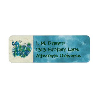 Blue Jeweled Dragon Label