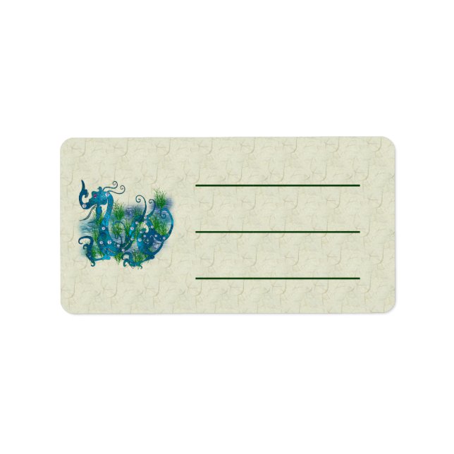 Blue Jeweled Dragon Label (Front)