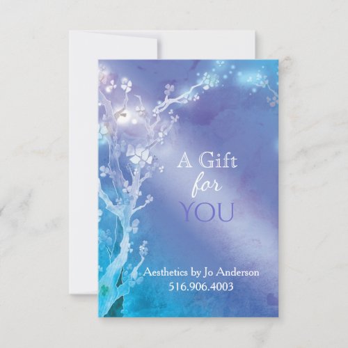Blue Jeweled Trees Business Gift Certificate