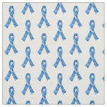 Blue Jigsaw Puzzle Pattern Ribbon Fabric