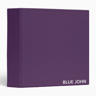 Blue John purple color name 3 Ring Binder
