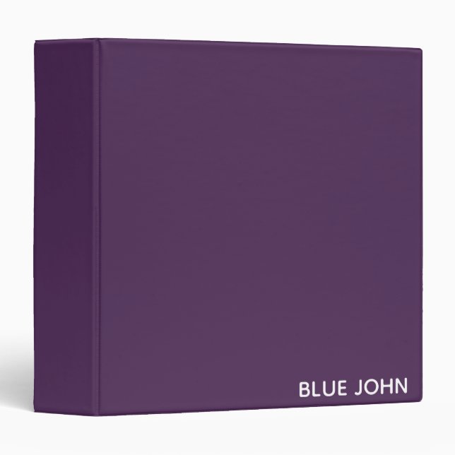 Blue John purple color name 3 Ring Binder (Front/Spine)