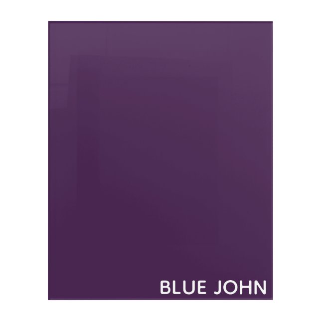 Blue John purple color name Acrylic Print (Front)