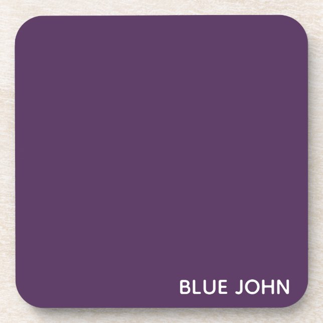 Blue John purple color name Beverage Coaster (Front)