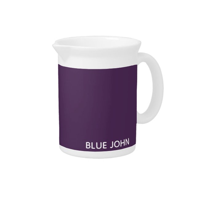 Blue John purple color name Beverage Pitcher (Right)