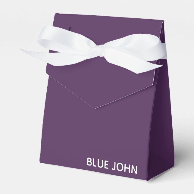 Blue John purple color name Favor Boxes (Front Side)