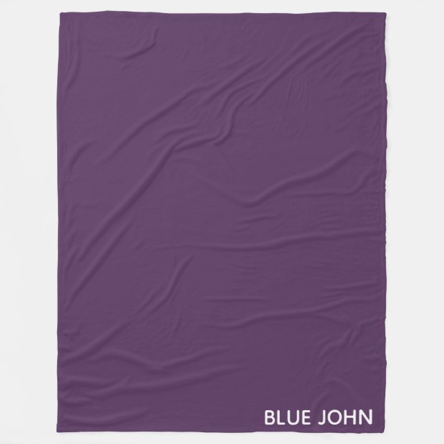 Blue John purple color name Fleece Blanket (Front)