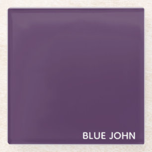 Blue John purple color name Glass Coaster