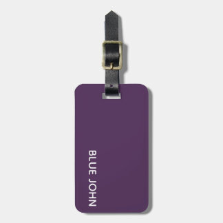 Blue John purple color name Luggage Tag