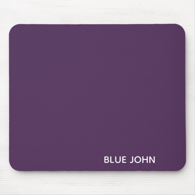 Blue John purple color name Mouse Pad (Front)