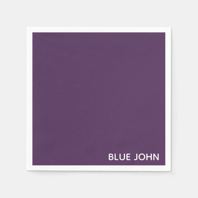 Blue John purple color name Napkins (Front)