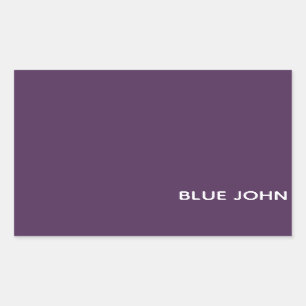 Blue John purple color name Rectangular Sticker