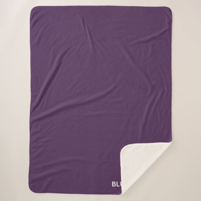 Blue John purple color name Sherpa Blanket (Front)