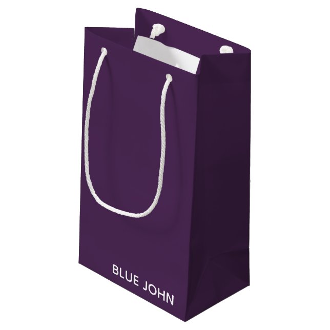 Blue John purple color name Small Gift Bag (Back Angled)