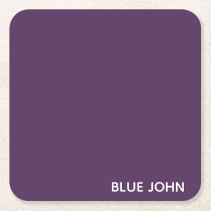 Blue John purple color name Square Paper Coaster