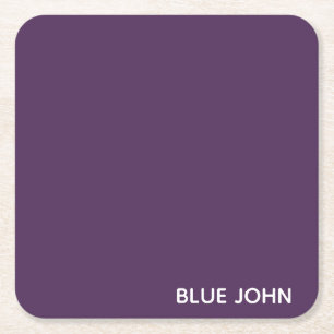 Blue John purple color name Square Paper Coaster