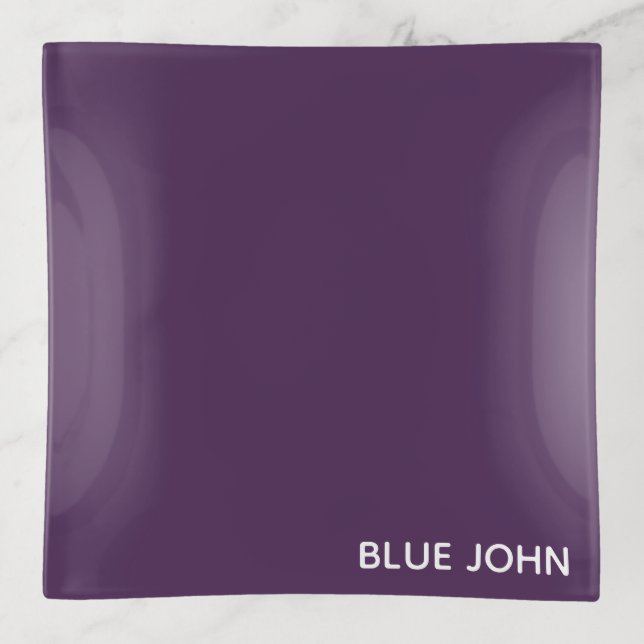 Blue John purple color name Trinket Tray (Front)