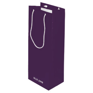 Blue John purple color name Wine Gift Bag