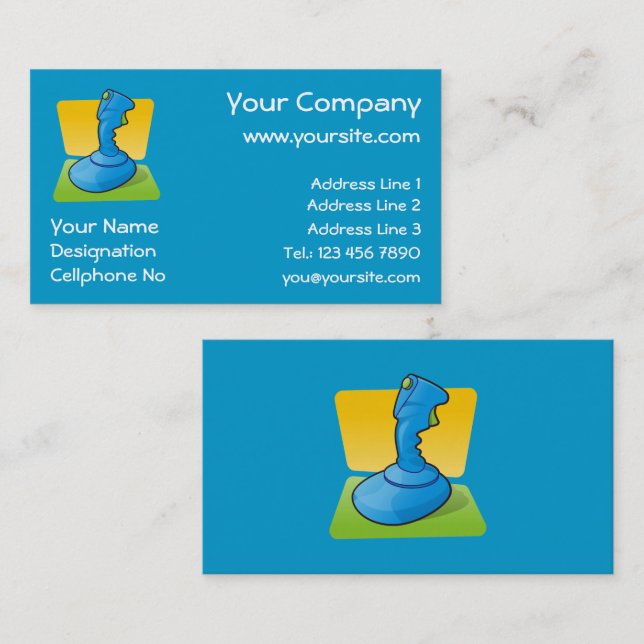 Blue Joystick Business Card (Front/Back)