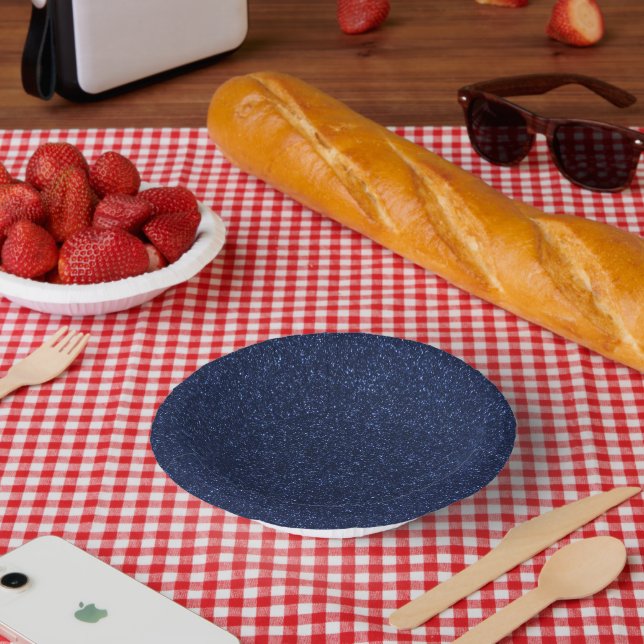 Blue July 4th Glitter Paper Bowls (Picnic)