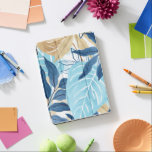 Blue Jungle Leaves iPad Pro Cover<br><div class="desc">Blue Jungle IV by June Erica Vess. Tropical jungle leaves in abstract colors are brought together in this piece of art. | 163238Z</div>