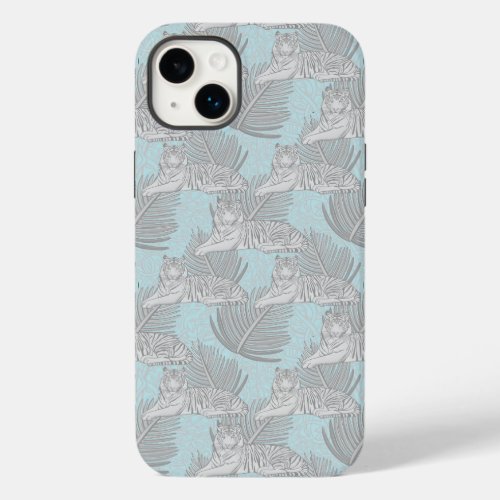 Blue Jungle Tiger Pattern Case_Mate iPhone Case