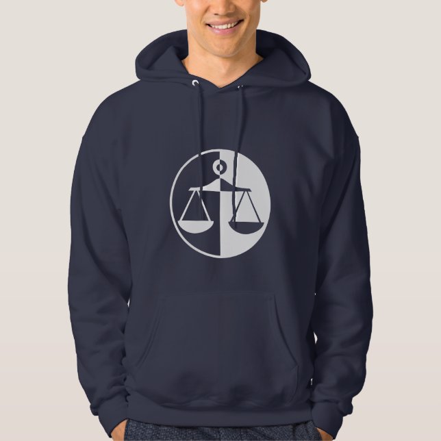 Blue Justice Scales Hoodie (Front)