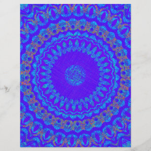 Blue Kaleidoscope Bulk Scrapbook Paper Pages