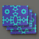 Blue kaleidoscope flourished  fabric