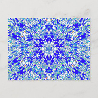 Blue Kaleidoscope Postcard