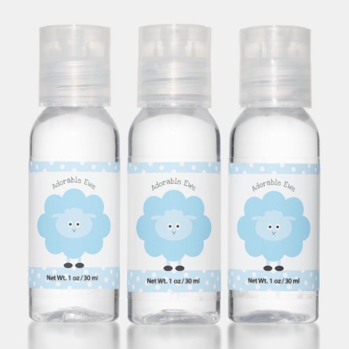 Blue Kawaii Lamb Cute Modern Girly Adorable Ewe Hand Sanitizer