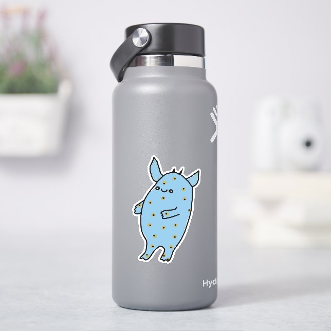 Blue Kawaii Monster  Sticker (HydroFlask)