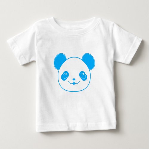 Blue Kawaii Panda Bear Baby T_Shirt