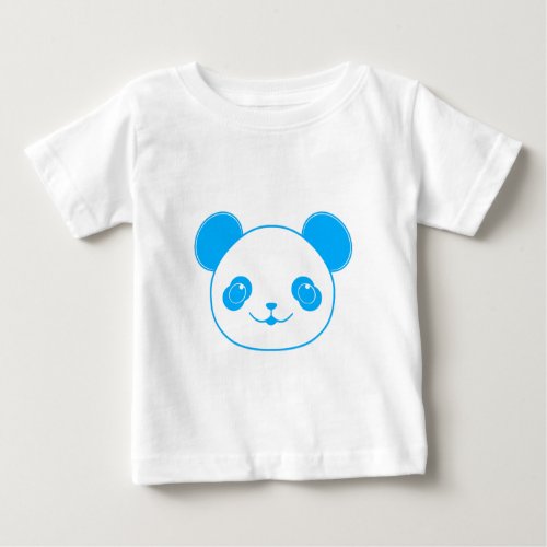 Blue Kawaii Panda Bear Baby T_Shirt