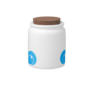 Blue Kawaii Panda Bear Candy Jar