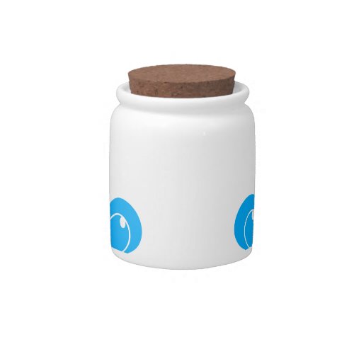 Blue Kawaii Panda Bear Candy Jar