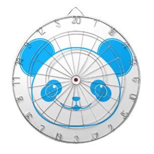 Blue Kawaii Panda Bear Dartboard With Darts