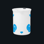Blue Kawaii Panda Bear Pitcher<br><div class="desc">A cute blue panda bear,  Kawaii cartoon style. Original design.</div>