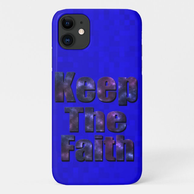 Blue Keep The Faith Logo, Case-Mate iPhone Case (Back)