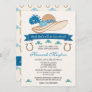 Blue Kentucky Derby Themed Hat Bridal Shower Invitation