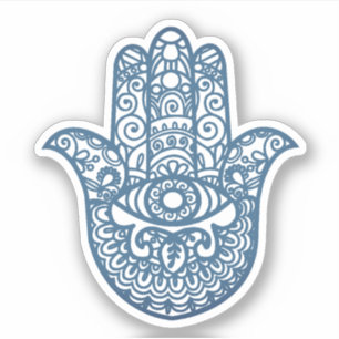 Blue Khamsa Hand Good luck Sticker