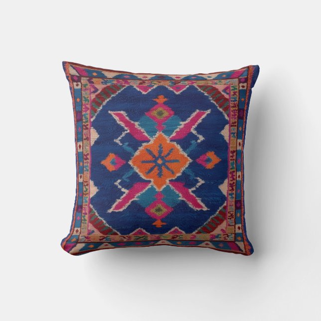 Blue Kilim Pillows: The Perfect Accent  Throw Pillow (Front)
