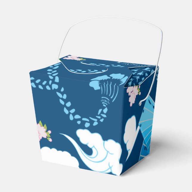 Blue Kimono Favor Box (Front Side)
