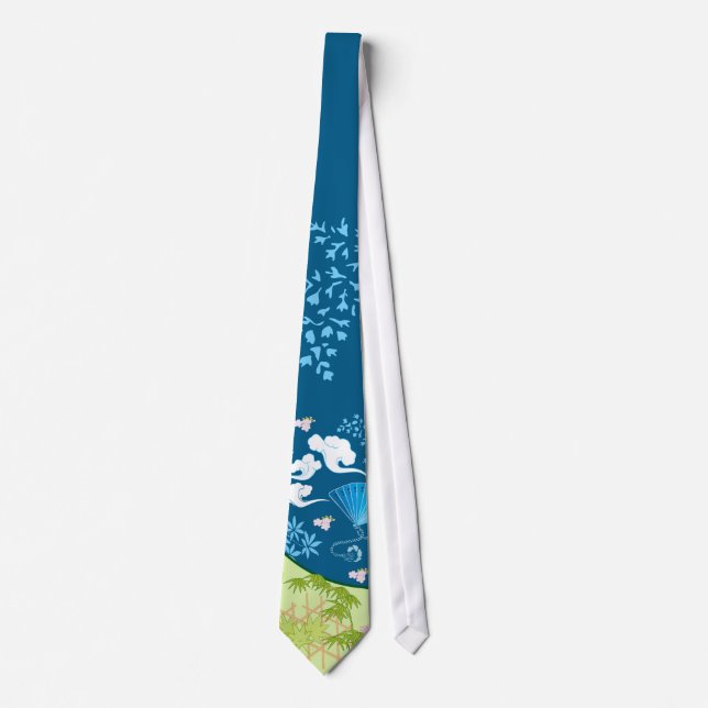 Blue Kimono Neck Tie (Front)