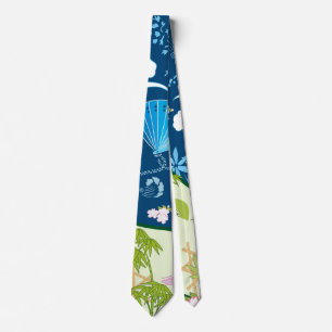 Blue Kimono Neck Tie