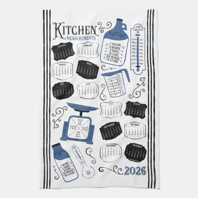 Blue Kitchen Conversions Kitchen Towel (Vertical)