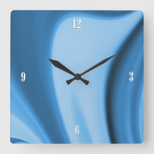 Blue Kitchen Swirls Four Digit Wall Clock